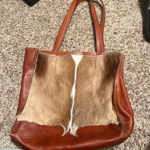 Patricia Nash shoulder bag fur on one side